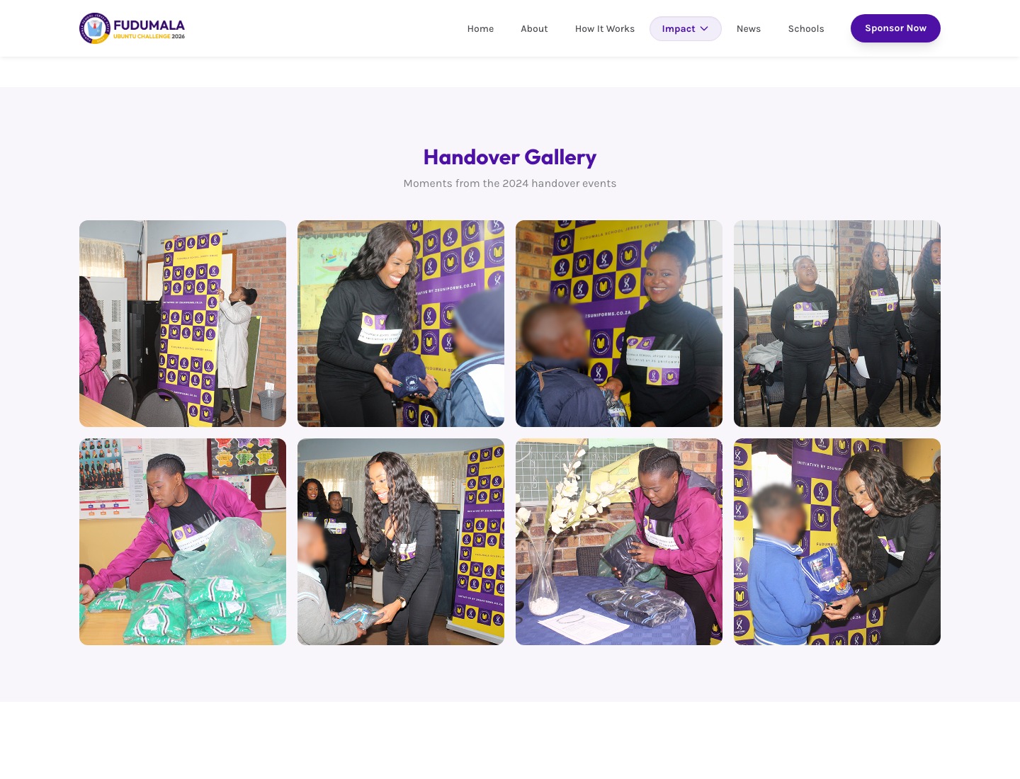 Fudumala 2024 Handover Gallery: moments from events across Tembisa schools